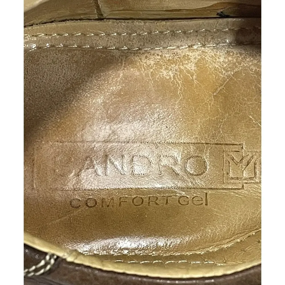 SANDRO Men's Casual Oxfords Size 11 D Brown Leather Comfort Gel-Made in Brazil